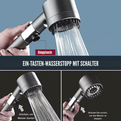 AquaBoost™ – Turbo-Schwenkduschkopf