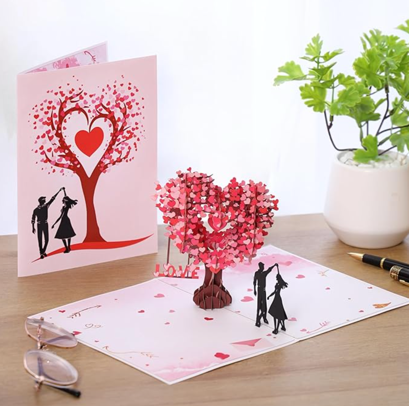 LoveBloom™ – 3D Herzbaum Pop-Up Karte